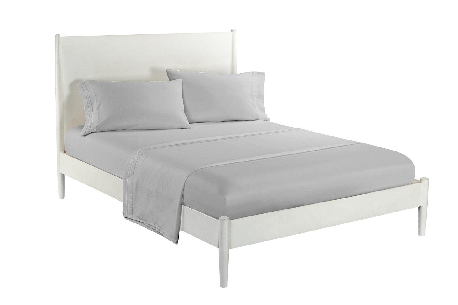 Solid Color Embroidery Stripe Sheet Set