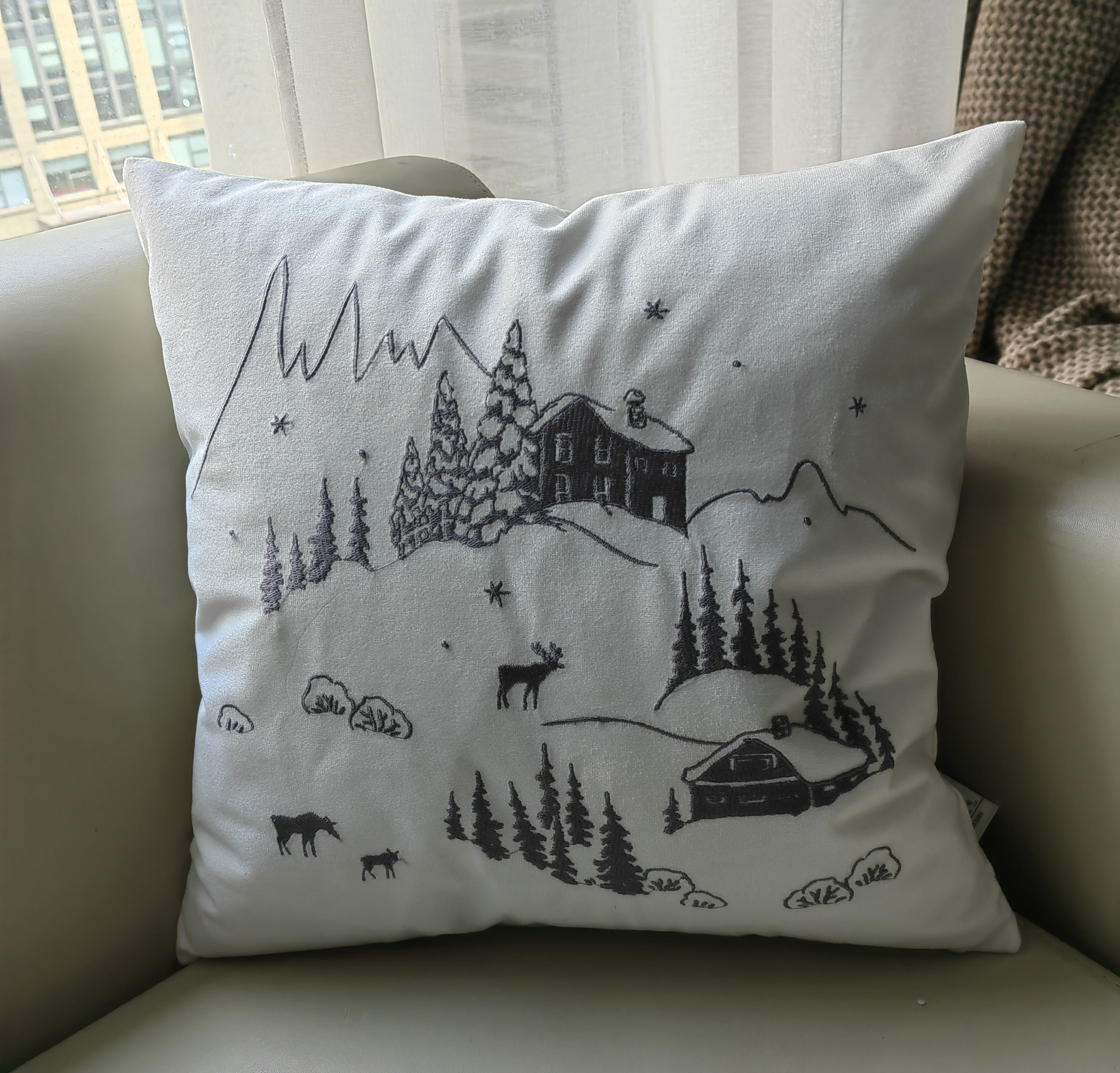Embroidery Cushion Cover