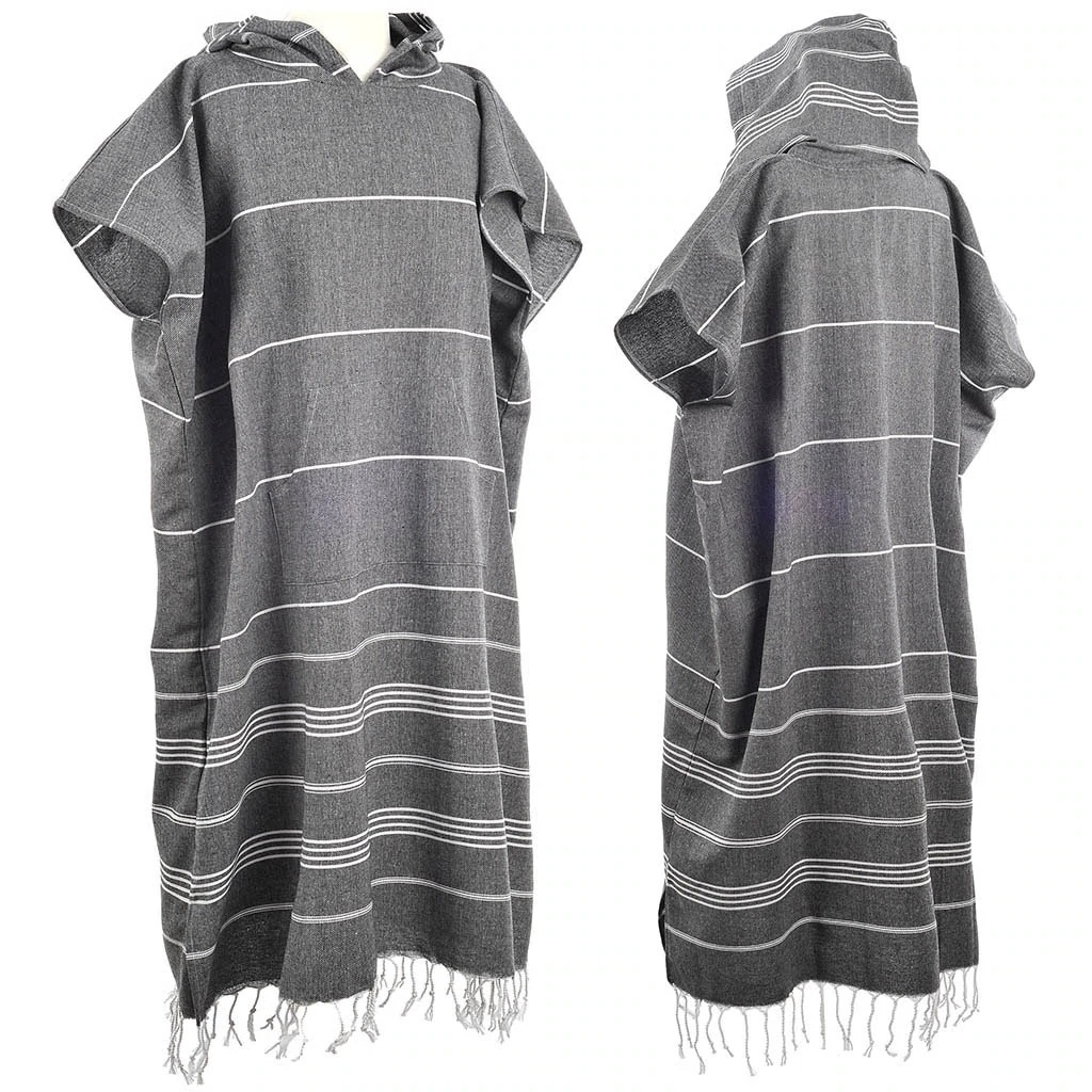 Adult Hooded Poncho with Tassels