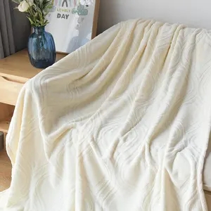 Plaid Printed Flannel Blanket with Sherpa