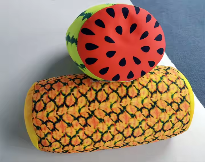 Custom Fruit Printed Cylinder Bolster Pillow