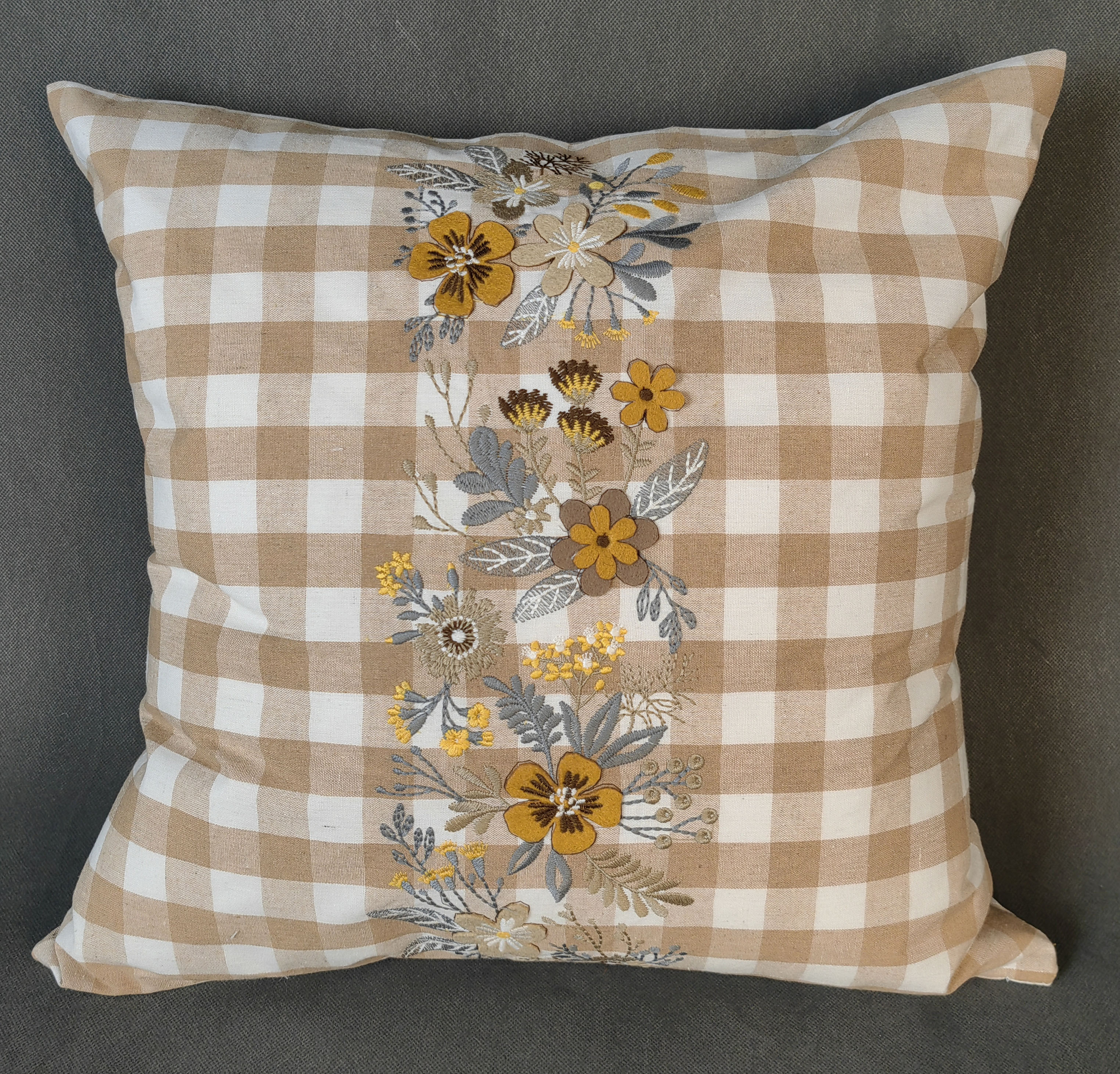 Embroidered Fabric Cushion