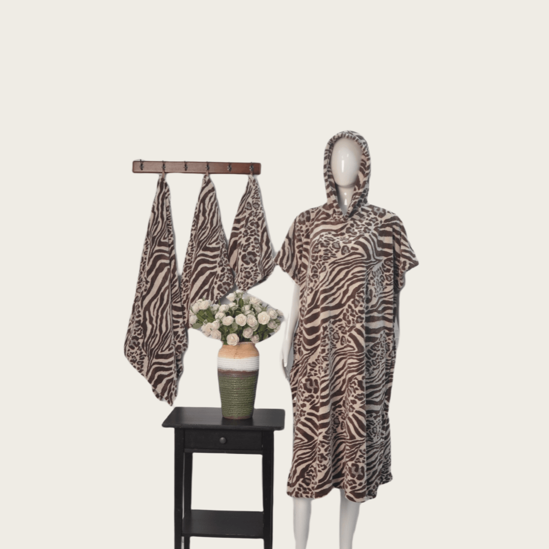 Coral Fleece Jacquard Bathrobe