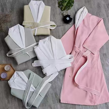 100% Cotton Waffle Weave Hotel Spa Bathrobe