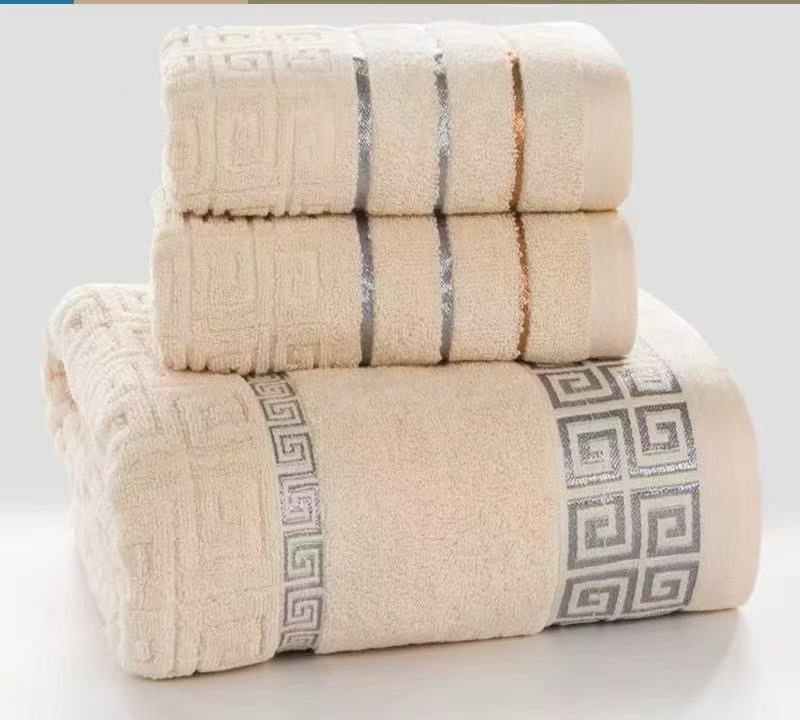 Yarn Dyed Cotton Bath Towel with Jacquard and Dobby Designs