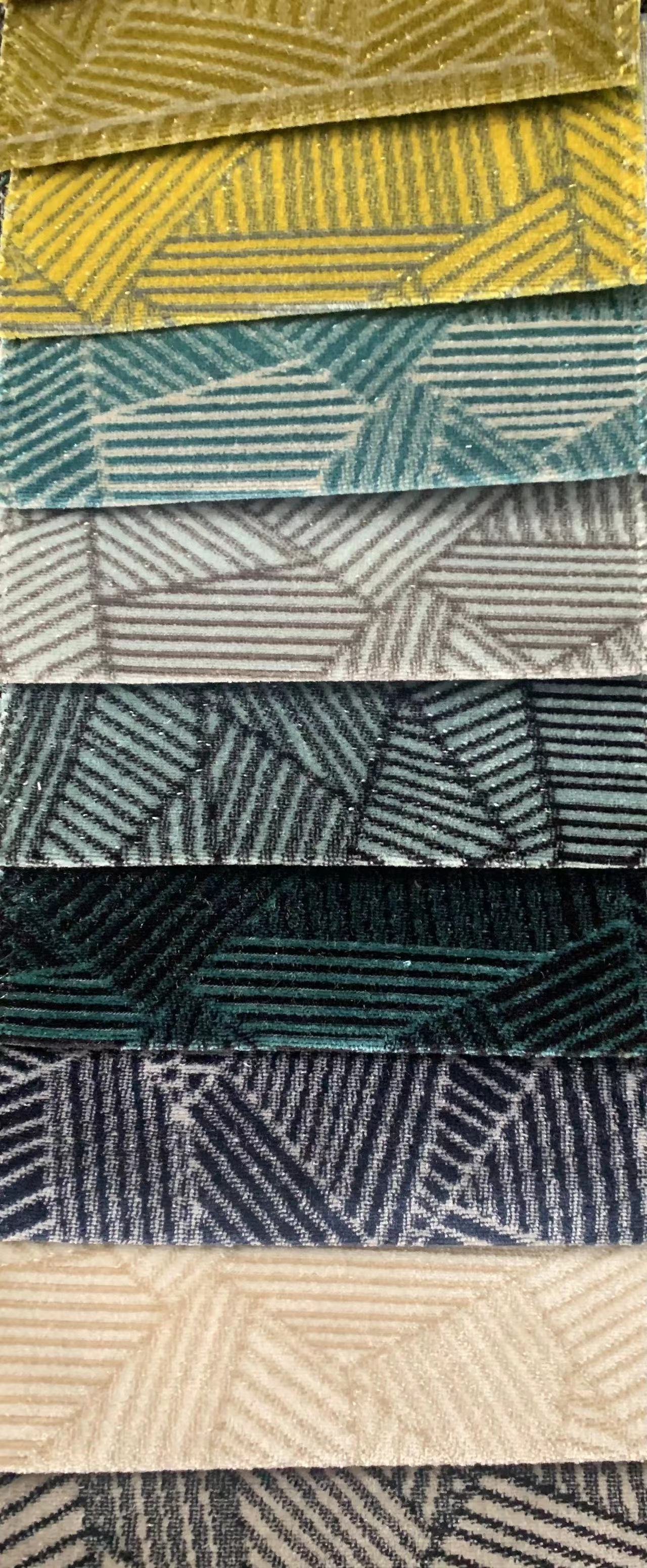 Two Tone Jacquard Velvet Curtain and Pillow Case Fabric