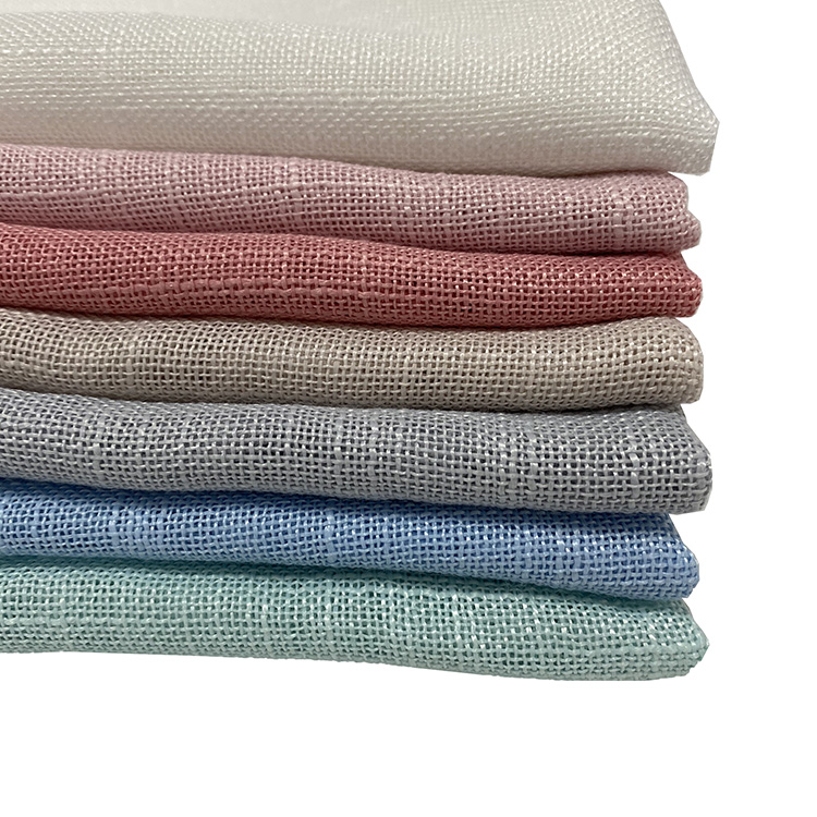 Linen Look Polyester Curtain Fabric