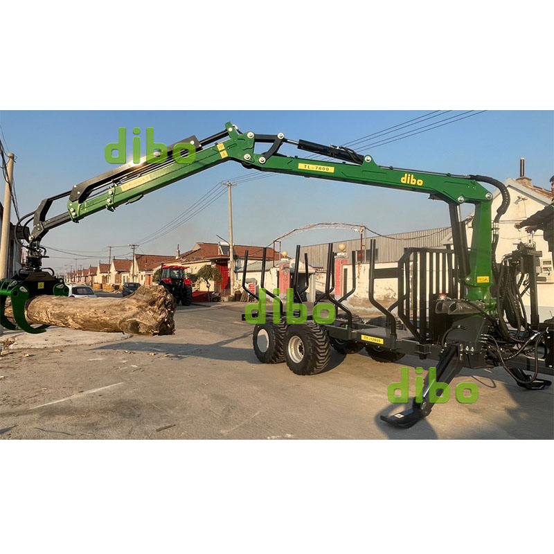 DIBO 7.8m Timber Crane with 12ton Log Trailer