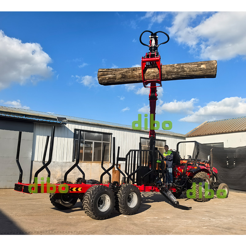DIBO 7.8m Hydraulic Timber Crane with 14ton Log Trailer