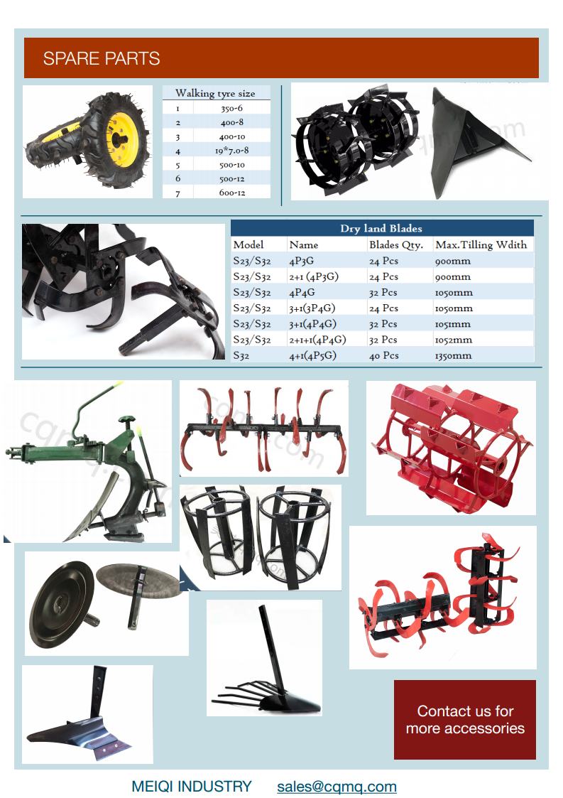 Meiqi 186RT Used Farm Machinery Cultivator Ditcher Tiller