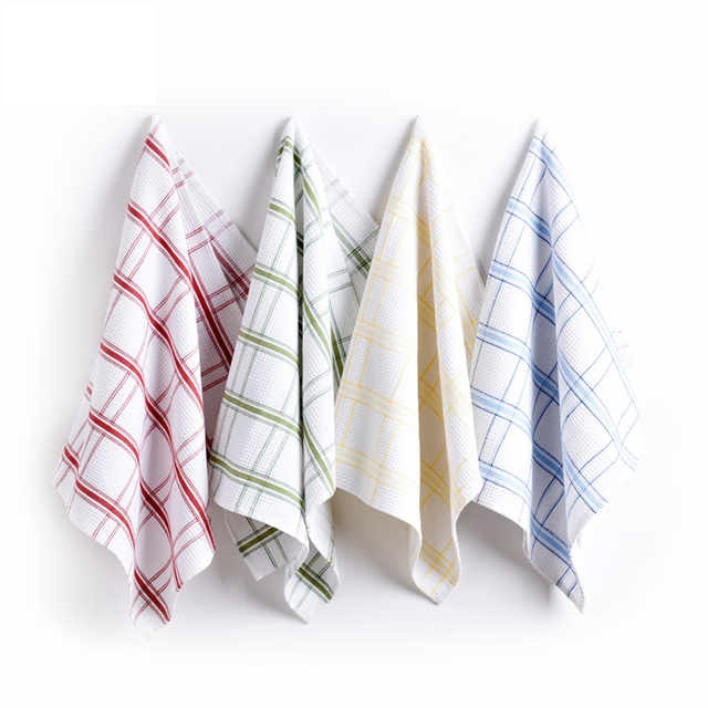 Cotton Waffle Embroidery Kitchen Towel
