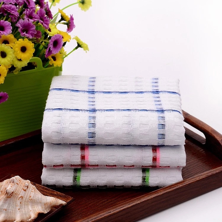 Waffle Weave Cotton Kitchen Towels for Dish Cleaning