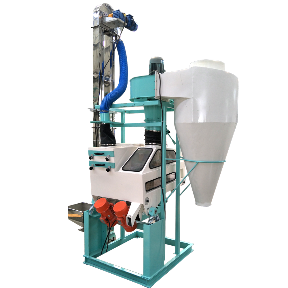 Combined Grain Cleaning Machine and Destoner