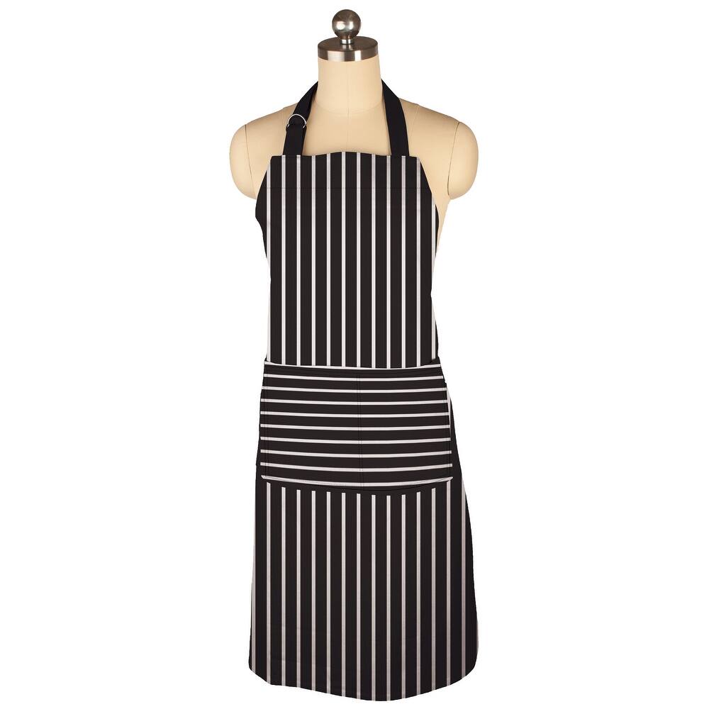 Cotton Denim Striped Chef Bib Apron for Restaurants and Cooking