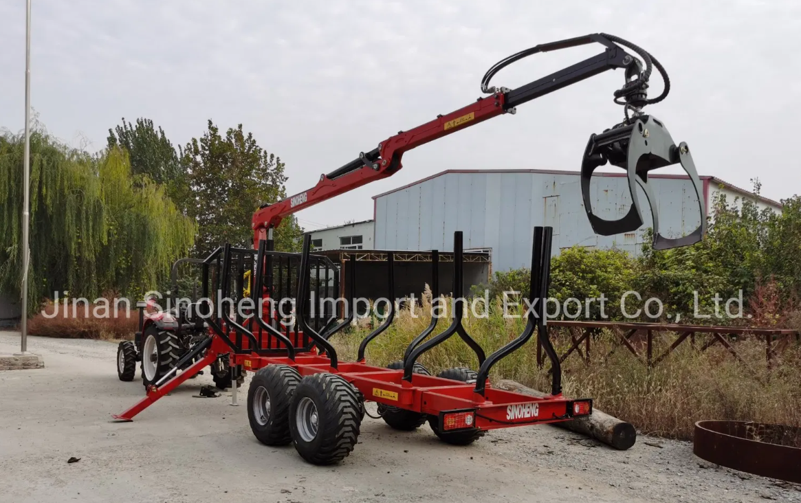Forest Timber Crane with Log Trailer