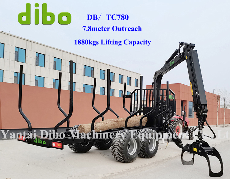 14-ton Forestry Timber Grapple Loader Trailer
