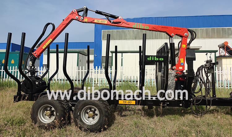 DIBO 6m Outreach Woodworking Log Timber Grapple Loader Crane for Tractor