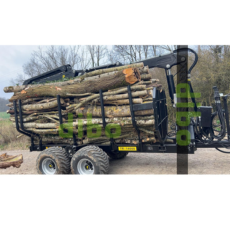 DIBO 12-ton Trailer with 4WD and Log Loader Crane