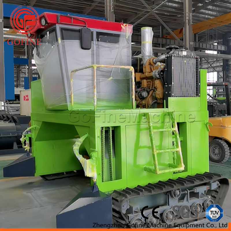 Gofine Tractor Type Mixed Fermentation Machine for Kitchen Waste and Straw with Diesel Engine