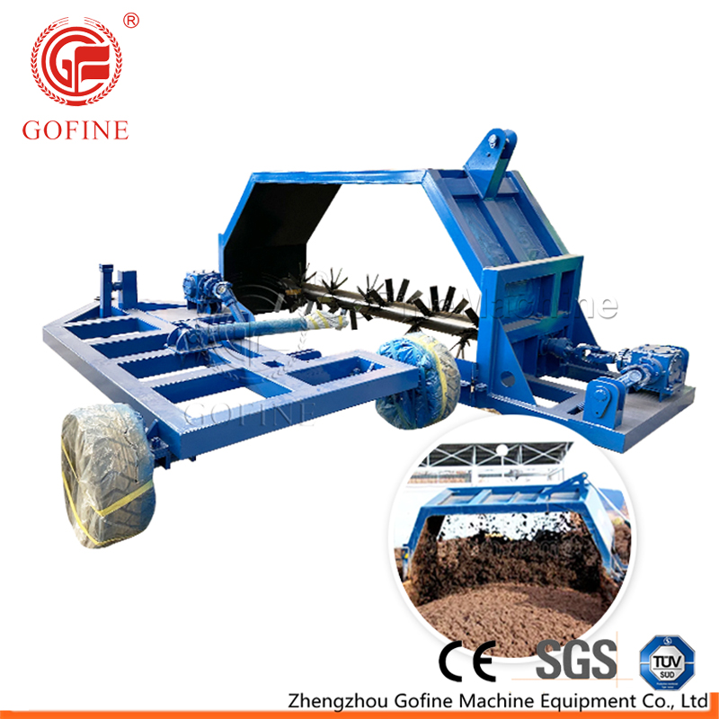 Gofine Pull-Type Compost Turner for Food Waste Organic Fertilizer