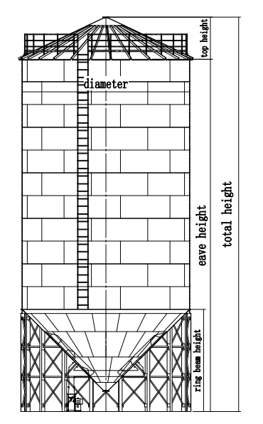 Steel Hopper Bottom Silo for Powder Storage