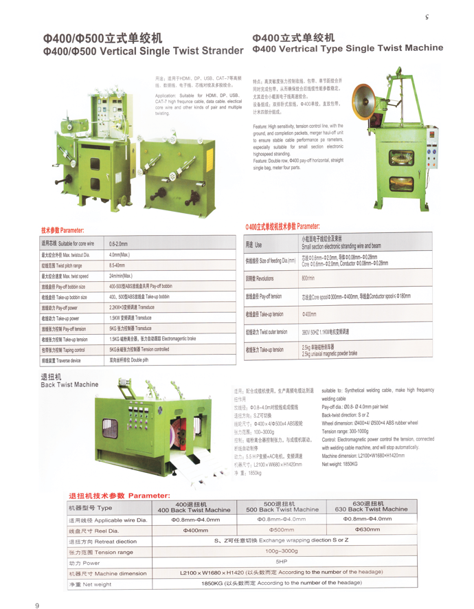 Rigid frame stranding machine