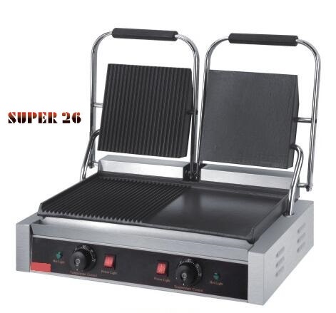 Contact Grill with Optional Cast Iron and Chrome Plates
