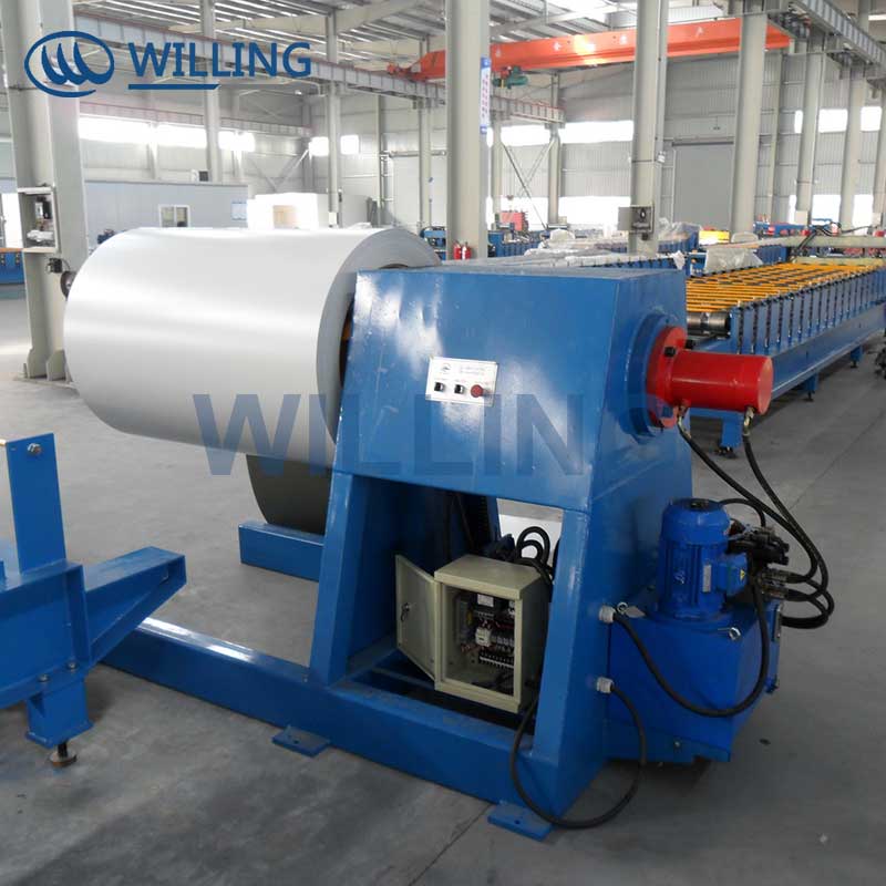 Manual Decoiler Machine with Lifting Dolly and Pressing Arm