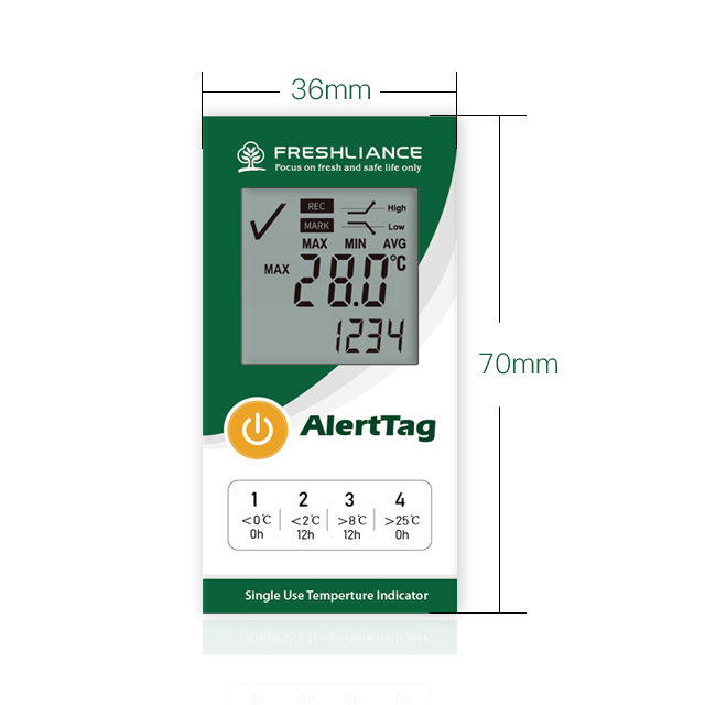 AlertTag T20 Disposable Temperature Monitor/Indicator