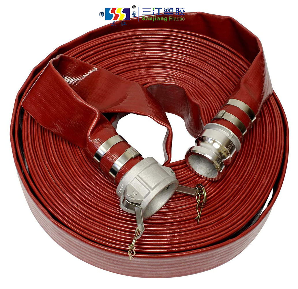 5 Inch PVC Irrigation Lay Flat Hose with Polyester Fiber Reinforcement