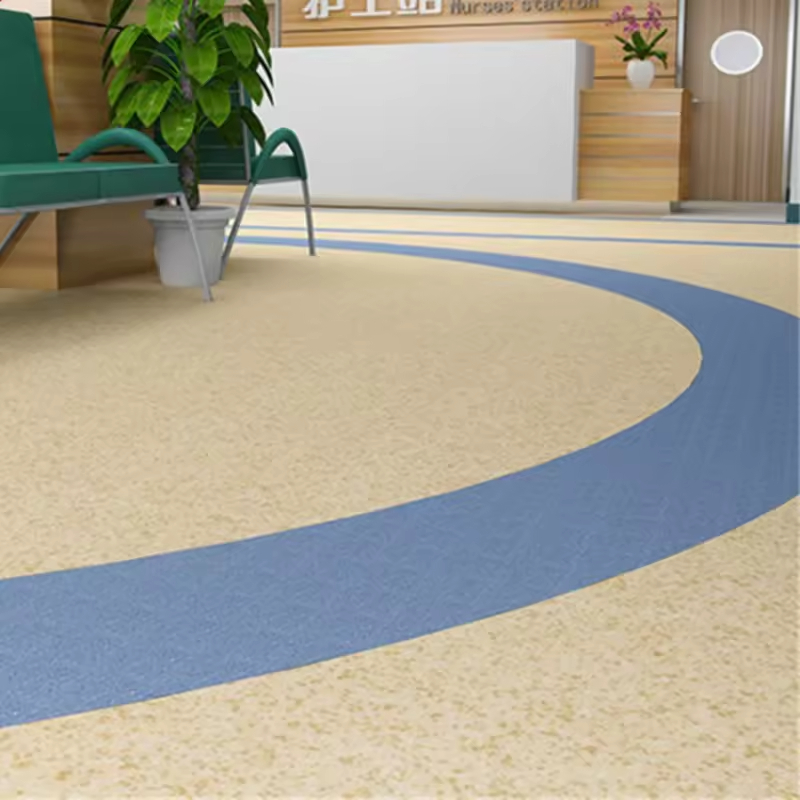 Non-directional Fireproof PVC Homogeneous Flooring Rolls