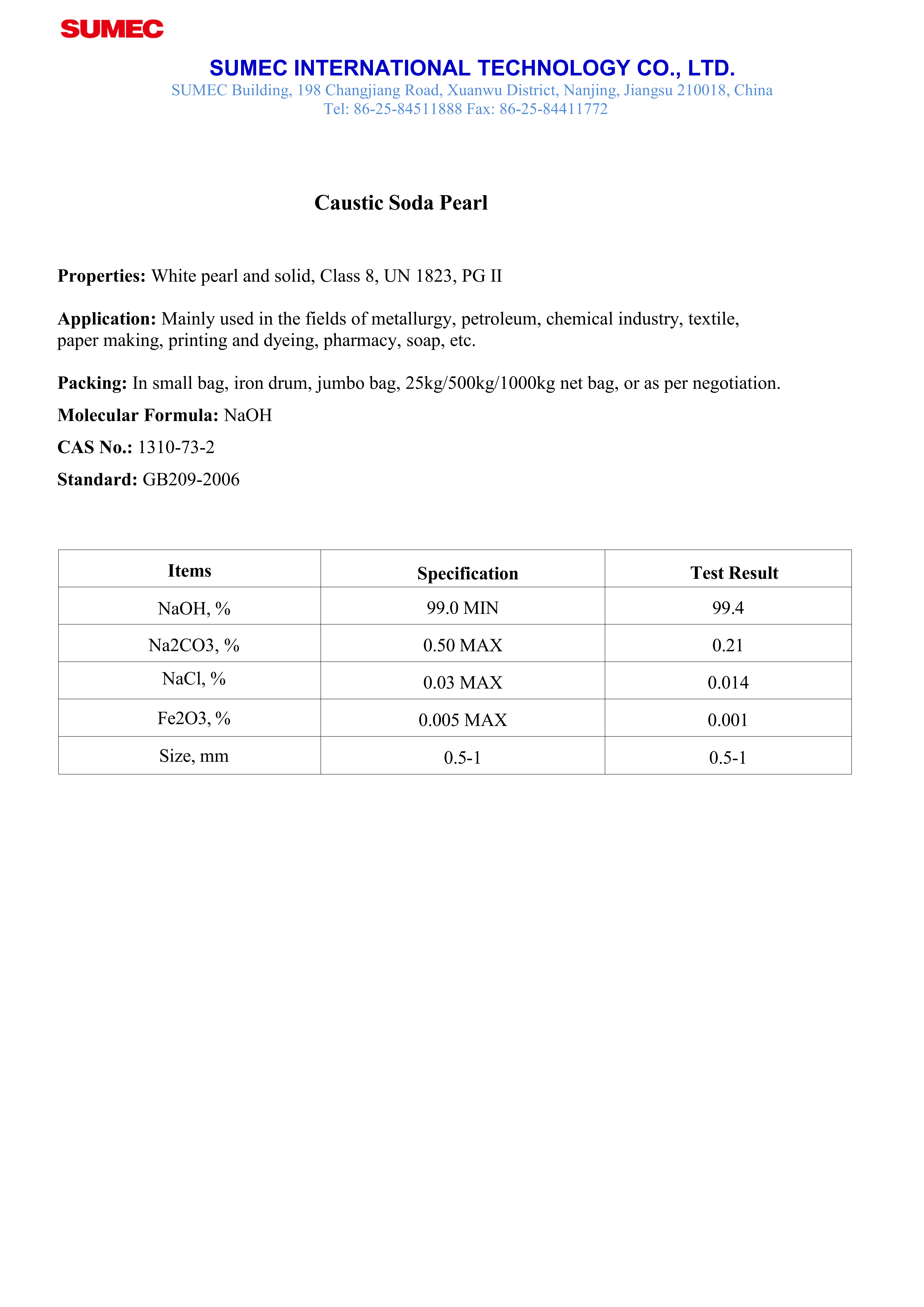Caustic Soda Pearls or Flakes