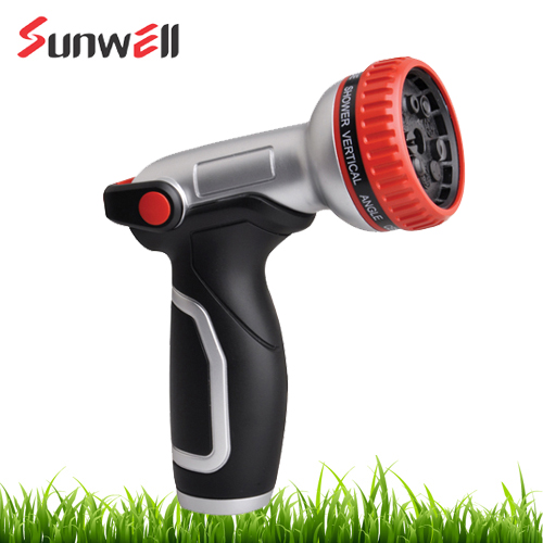 Heavy Duty Metal Thumb Control Multi-Pattern Spray Nozzle