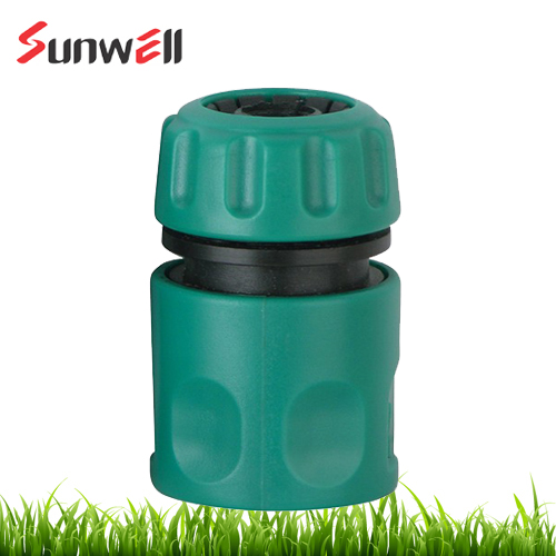 Plastic Hose Connector with Shut-off and Repair Function
