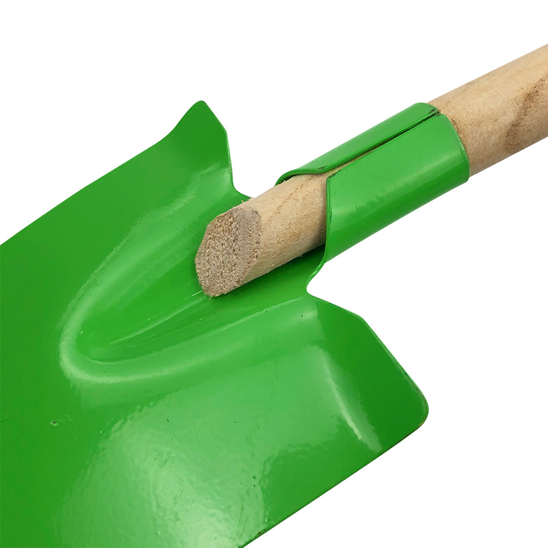 Kids Wooden Handle Metal Head Gardening Shovel