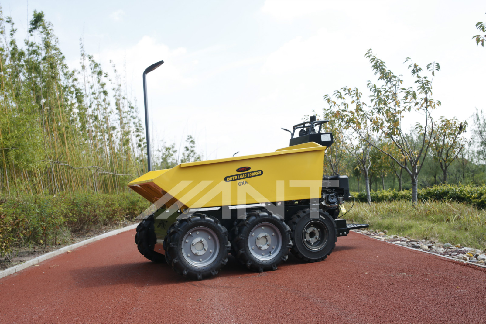 ANT Gasoline Wheel Mini Dumper Garden Loader with 6-Wheel Drive