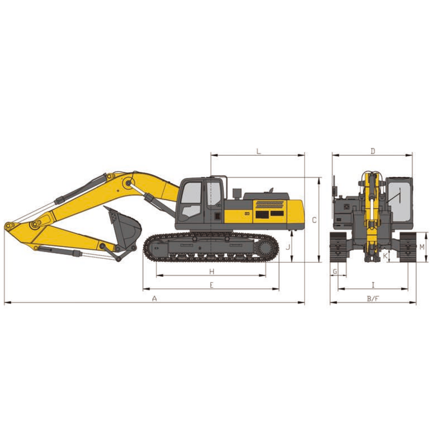 High-quality large crawler excavator