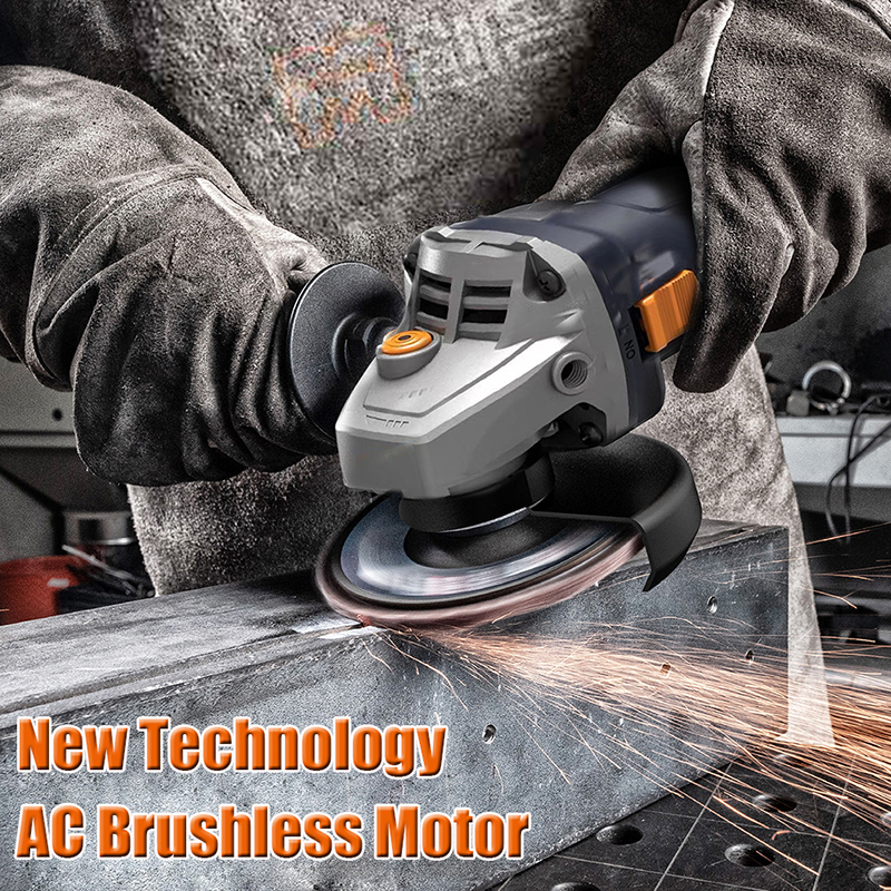 125mm 5-inch AC Brushless Angle Grinder, 10,000 RPM