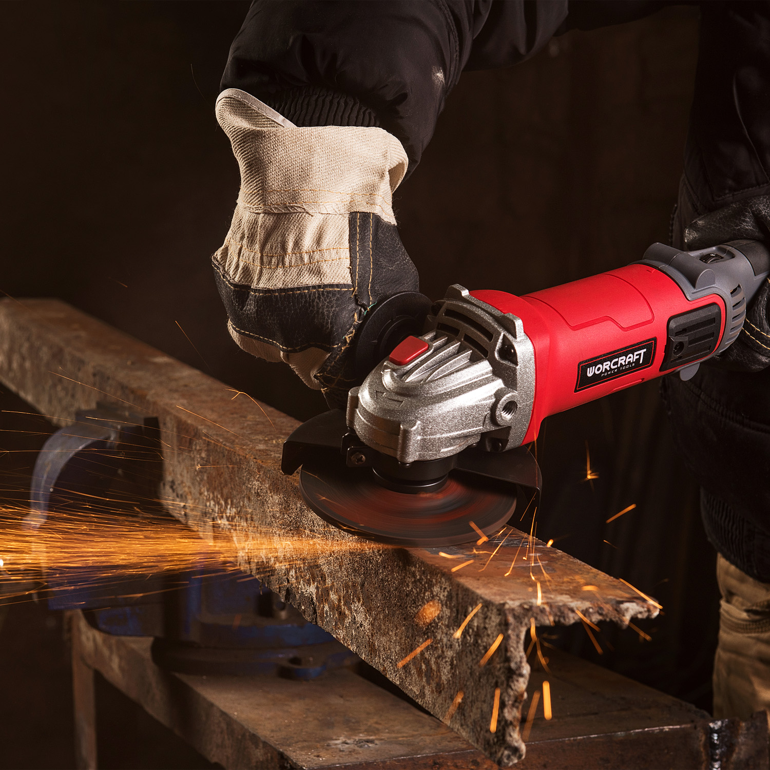 WORCRAFT 1400W 125mm Angle Grinder with Variable Speed