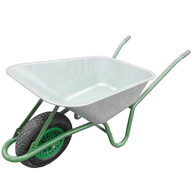 Galvanized Garden Wheelbarrow with Plastic Tub