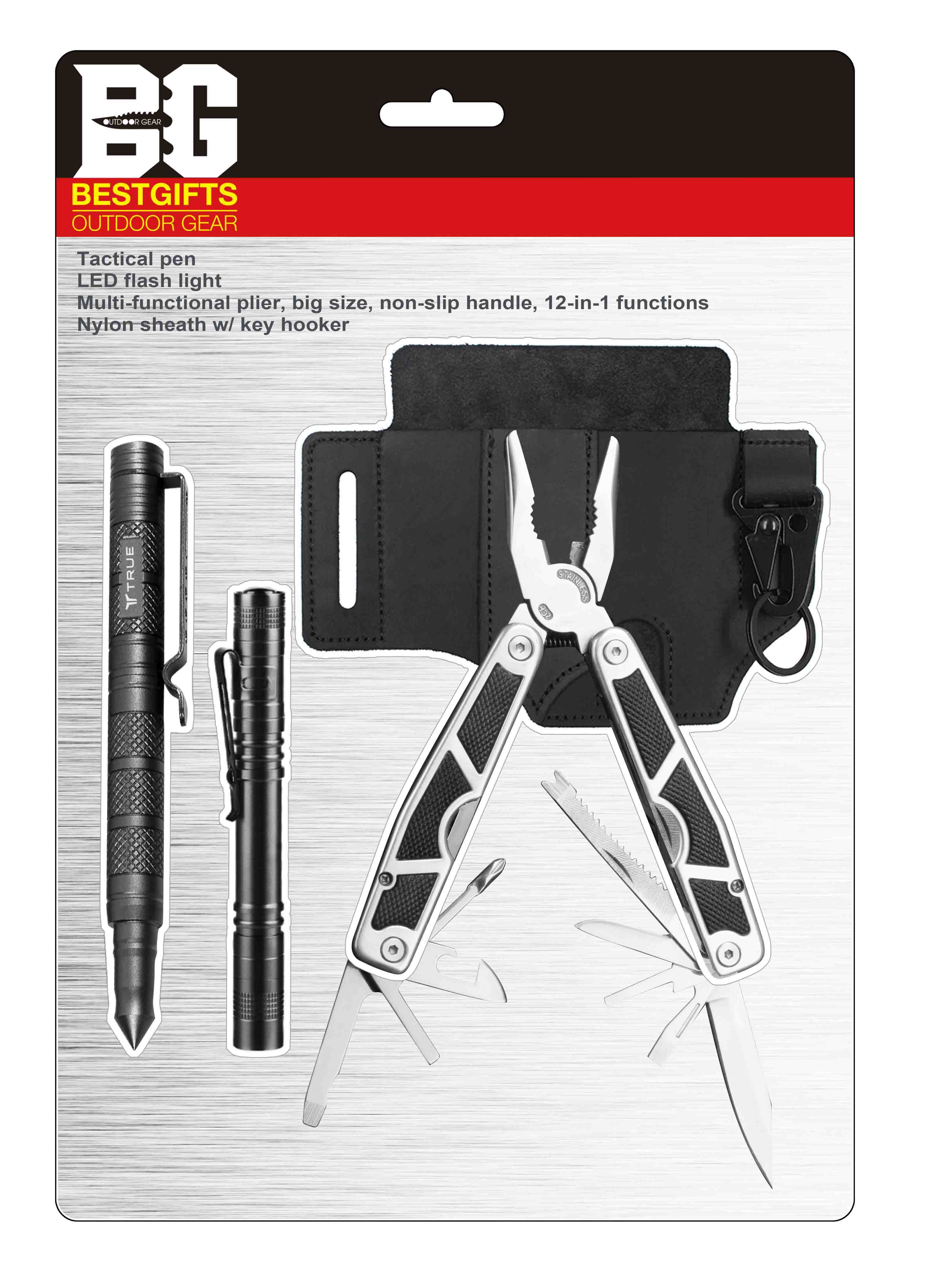 4-Piece Multi-Tool Set with Tactical Pen and Pliers