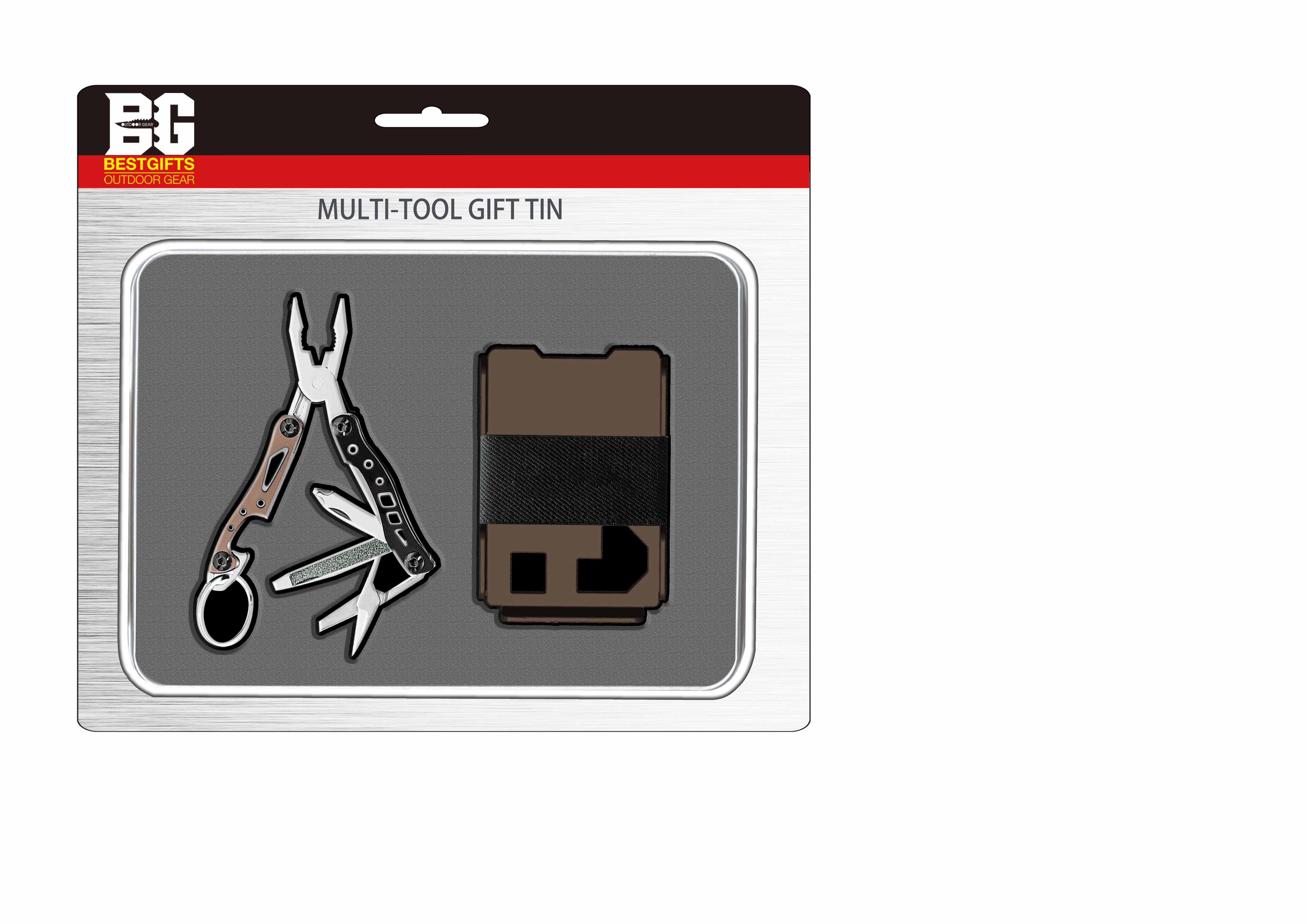 2-Piece Multi-Tool Set with Card Holder and Tin Box