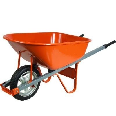 Leonard 6 Cubic Foot Steel Tray Wheelbarrow with Flat-Free Tires