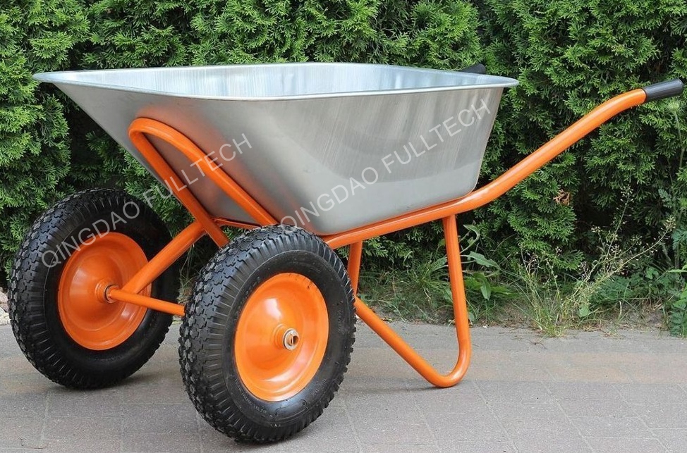 Galvanized Construction and Gardening Wheelbarrow