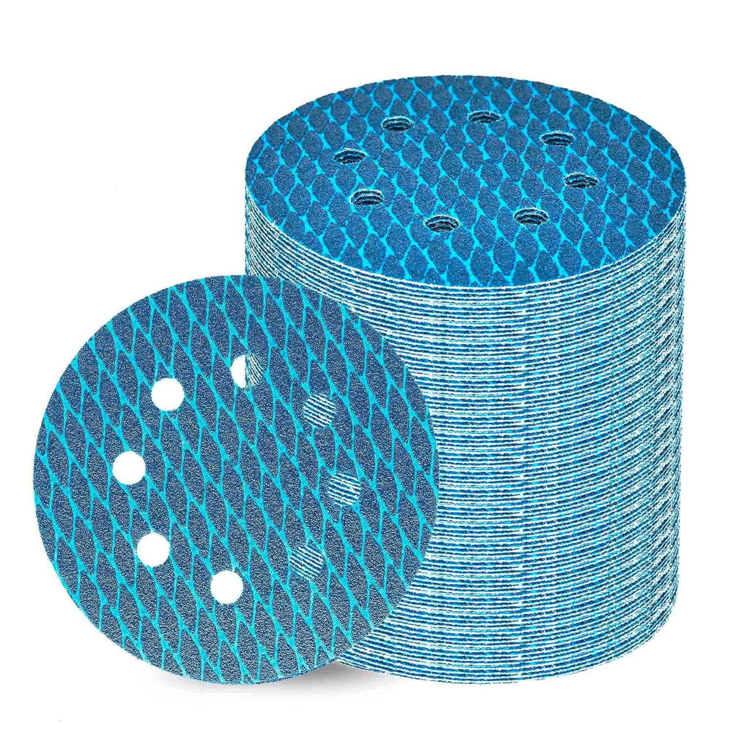 100-Pack 5-Inch 8-Hole Hook and Loop Sanding Discs