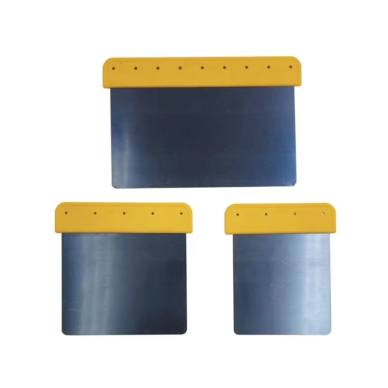 3 Piece Blue Carbon Steel Metal Scraper Set