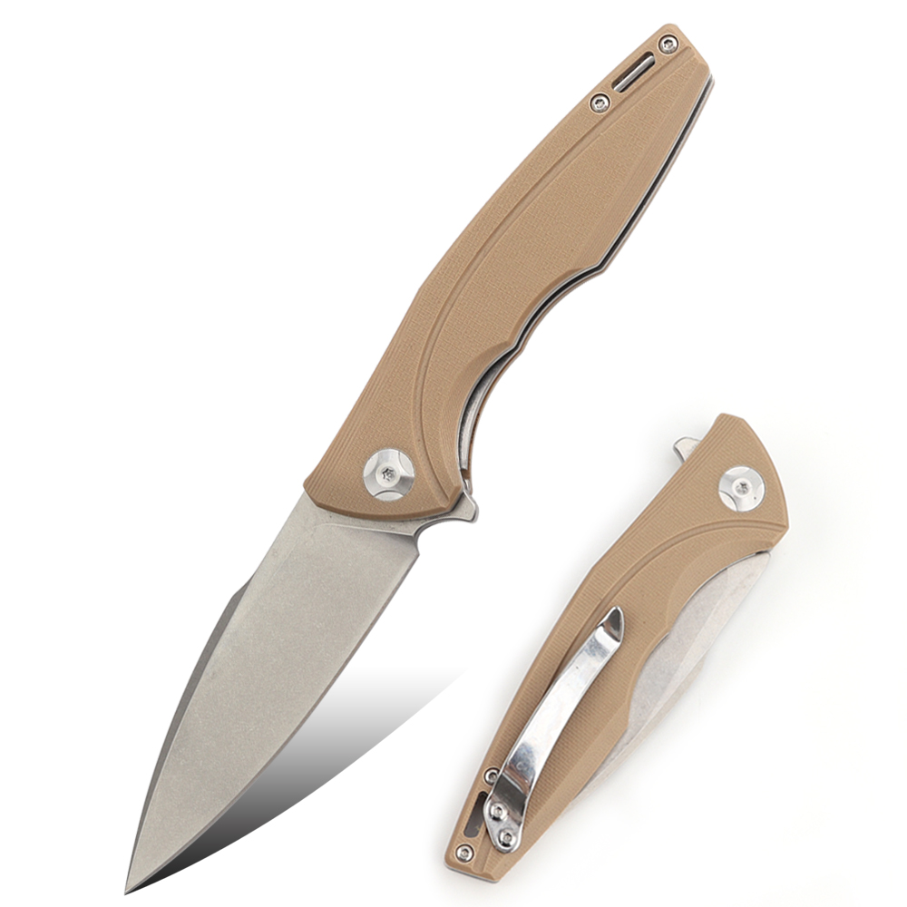 Hip-home Survival Stainless Steel Pocket Outdoor G10 EDC Knife
