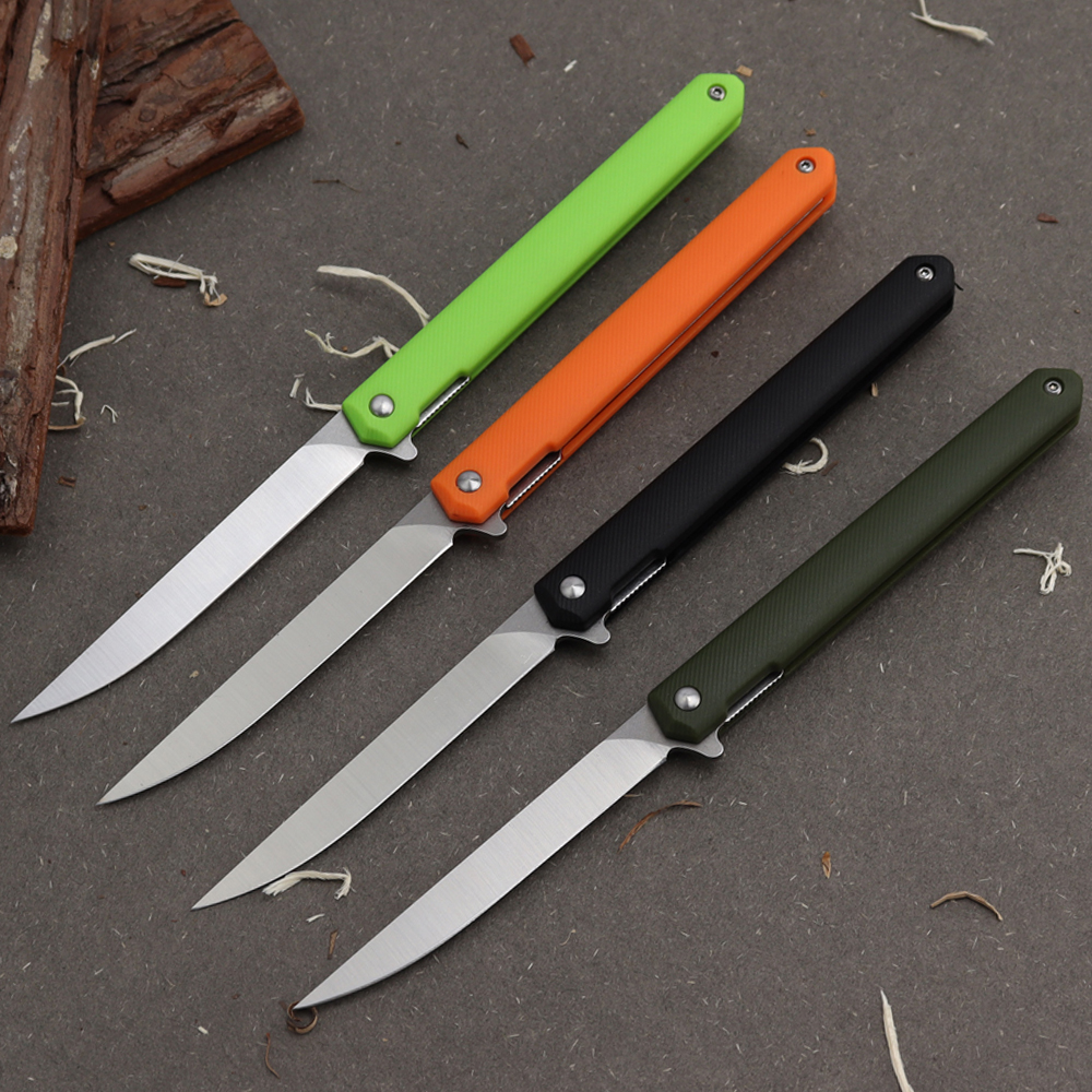 Stainless Steel Outdoor Tactical Folding Pocket Knife with G10 Handle