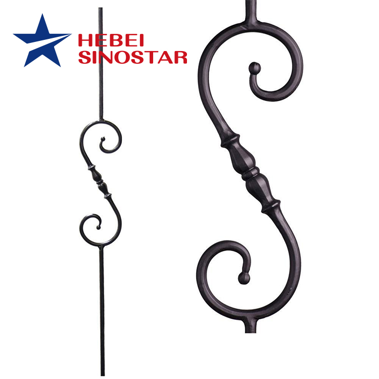Tuscan Round Hammered Iron Balusters for Staircases and Balconies