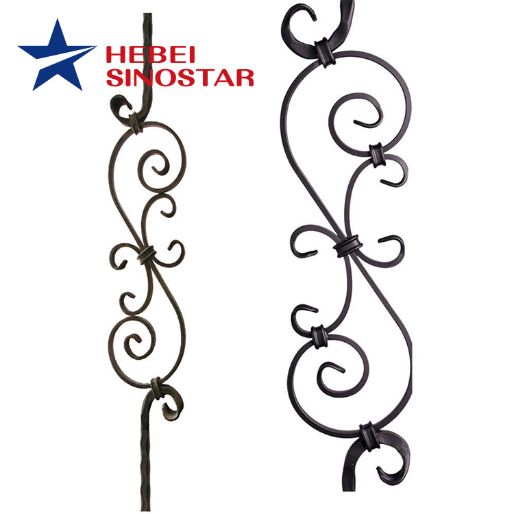Steel Railing Balusters with Scroll Designs
